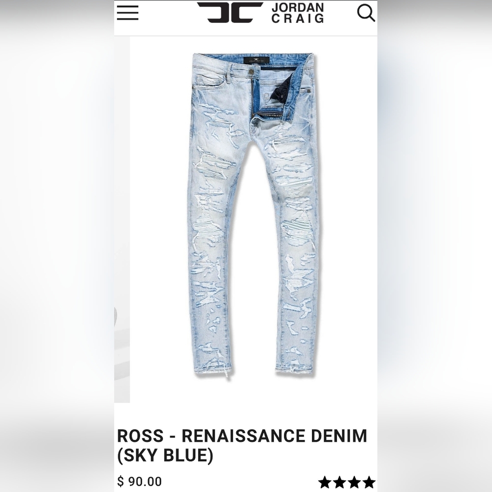 Jordan Craig Ross Renaissance Denim (Sky Blue) 36/32